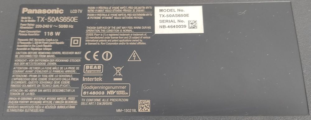 Panasonic TX-50AS650E