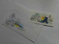 Почтовая марка Украины "Вільні ,незламні ,непереможні" марка + конверт