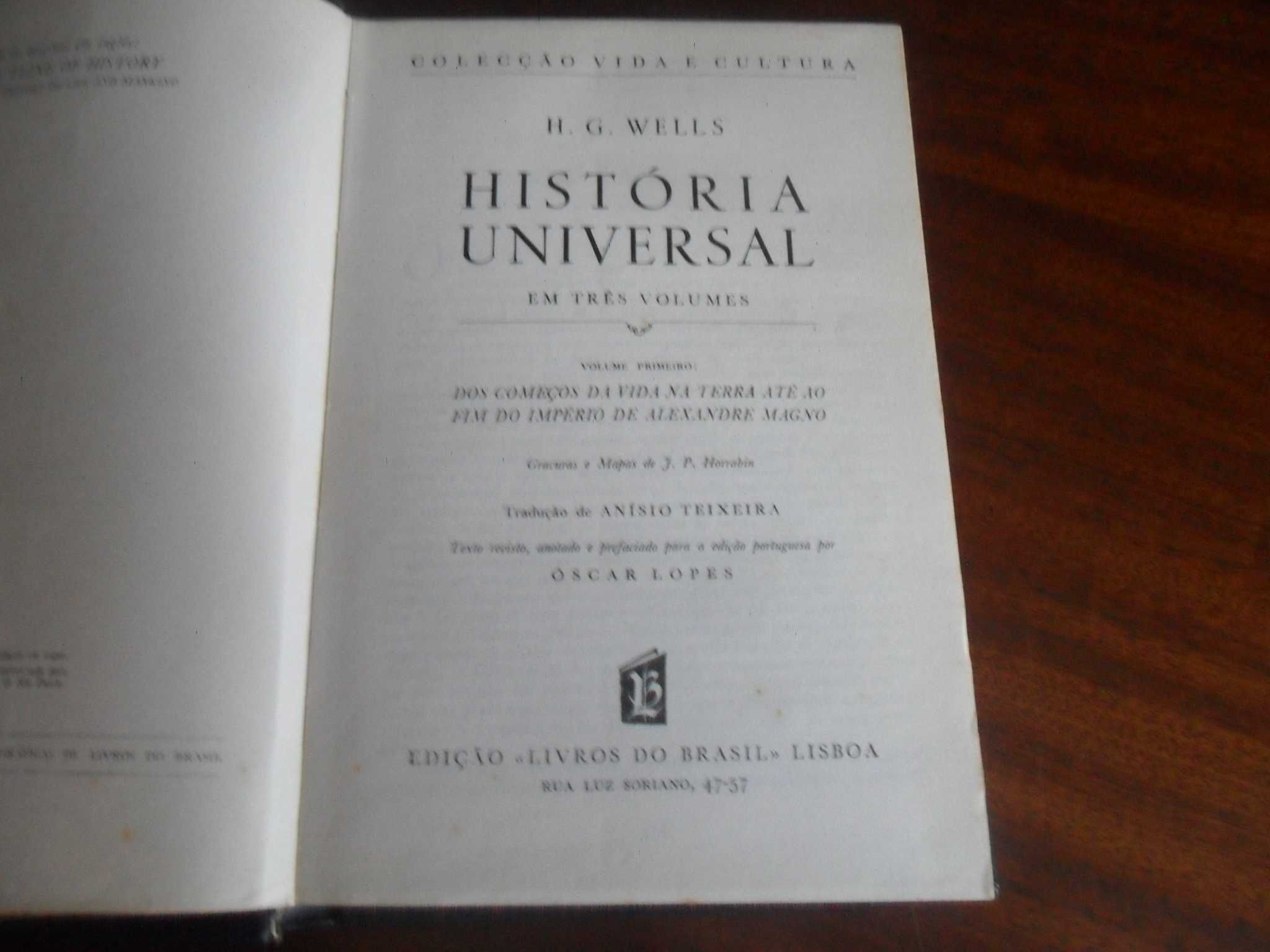 "História Universal" de H. G. Wells – 3 Volumes - Obra Completa