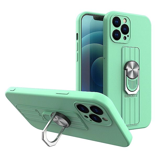 Ring Case silikonowe etui z uchwytem na palec i podstawką do iPhone 12