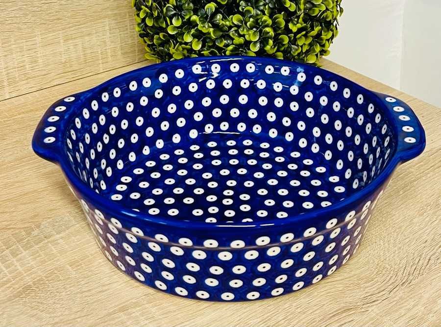 Ceramika Bolesławiec. Zapiekacz okrągły 28 cm (13001)