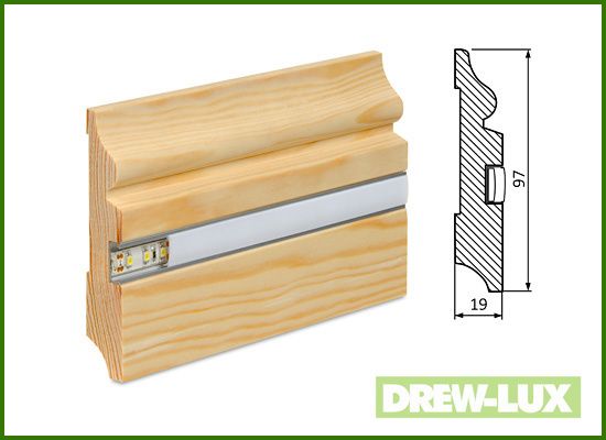 Listwy przypodłogowe drewniane LED, producent