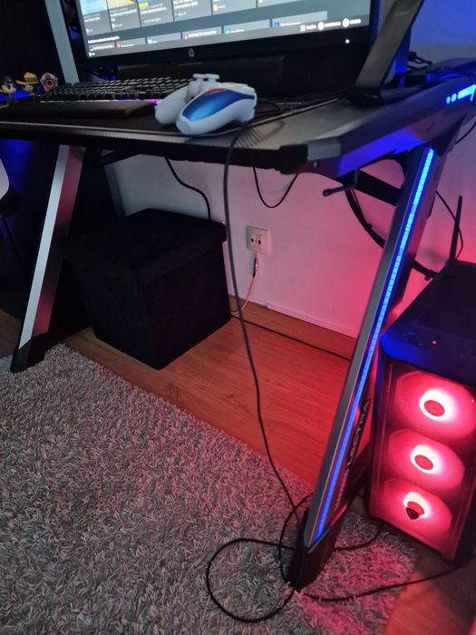 Secretária Alpha Gamer Lectra RGB