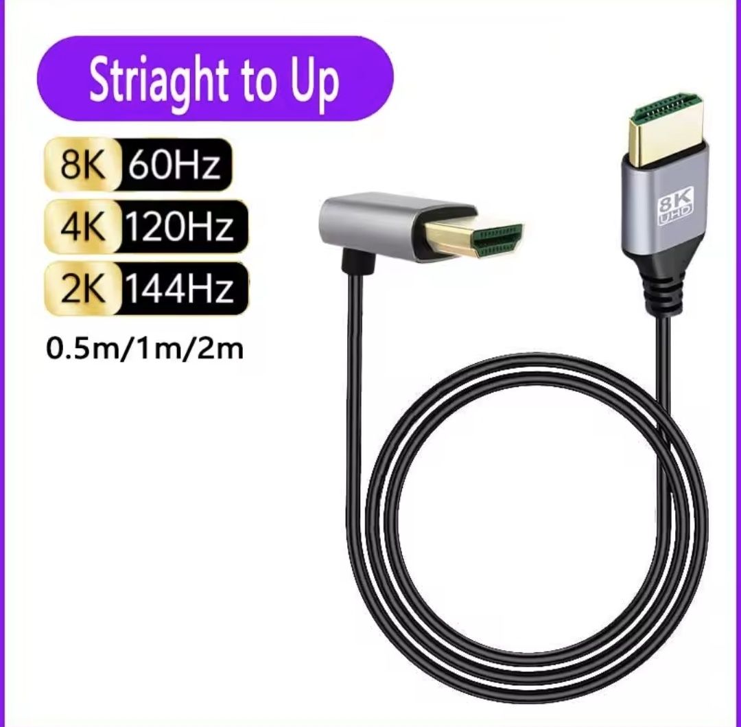 Hdmi кабель 2м 90 градусів