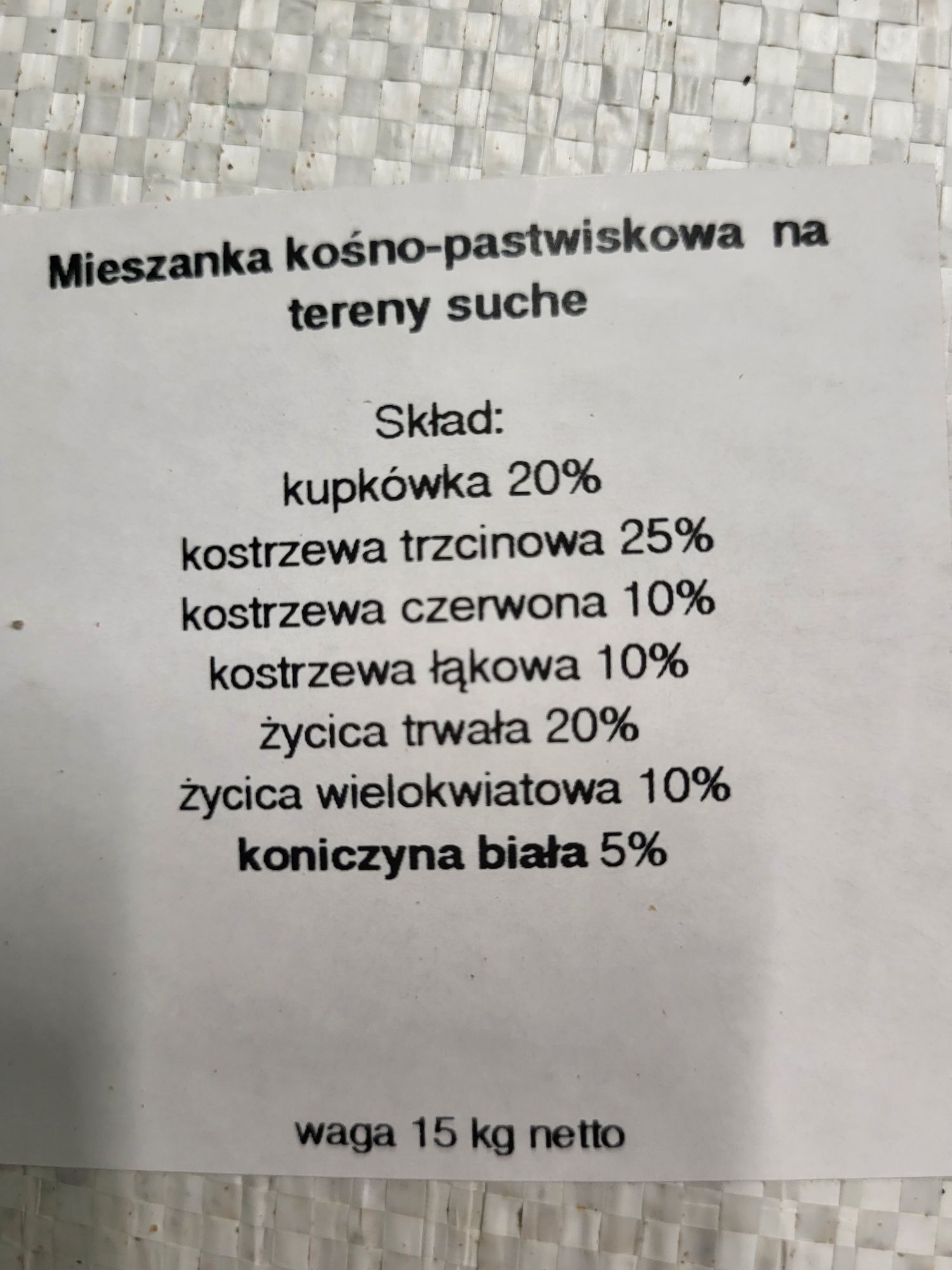 Mieszanka traw Kośna. Kurier