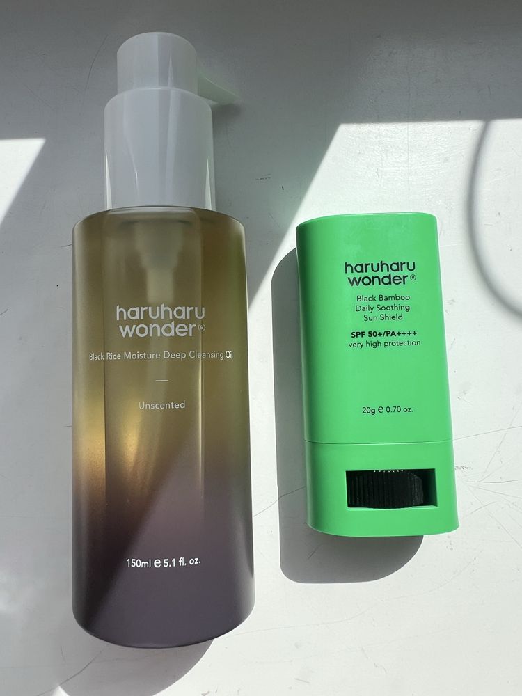 Koreańskie Haruharu wonder olejek i krem SPF 50+