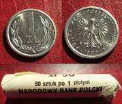 Monety polskie 1zł 1990 r Mennicze zamiana