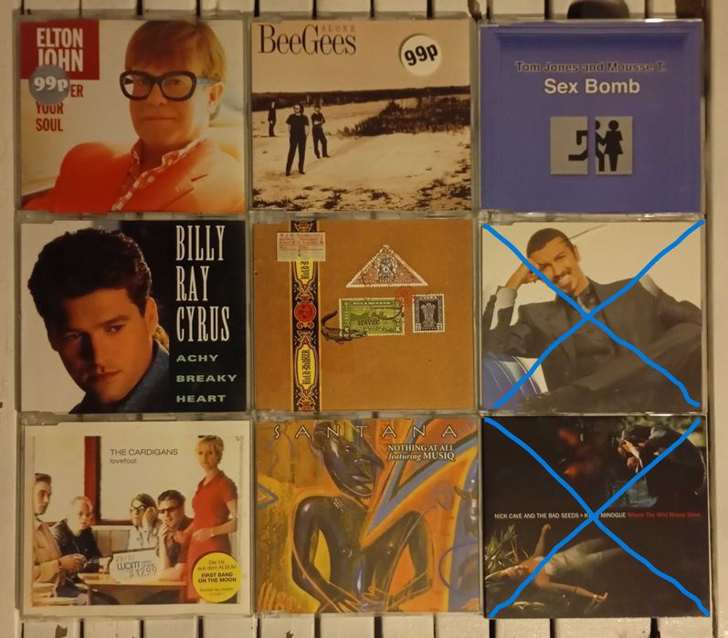 71 CD Singles de Hard Rock, Alternative Rock/Metal e Pop/Rock