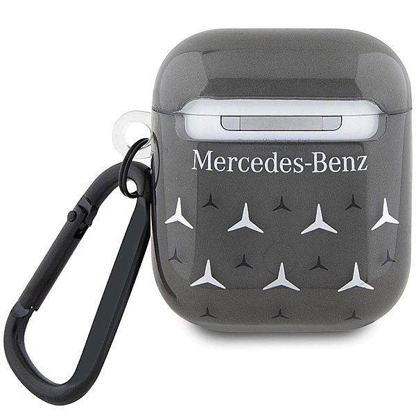 Etui Mercedes Large Star Pattern na AirPods 1 / 2 - czarne