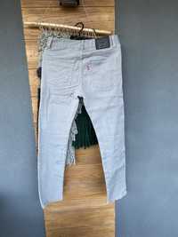 Szare jeansy spodnie rurki Levi’s 36