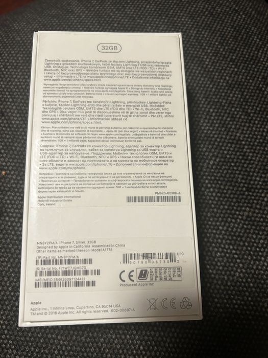 iPhone 7 32gb + etui gratis, orginalne pudelko