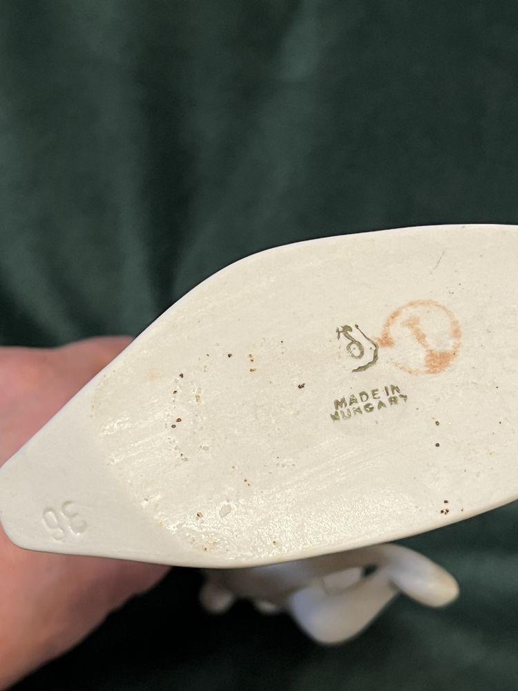 Figurka Drasche vintage akt naga kobieta z ręcznikem sygnowana porcela
