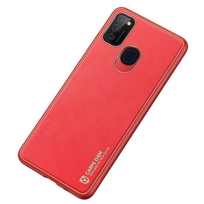 Etui Dux Ducis Yolo Skórzane Samsung Galaxy M30s - Czerwony