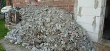 Czysty drobny gruz betonowy