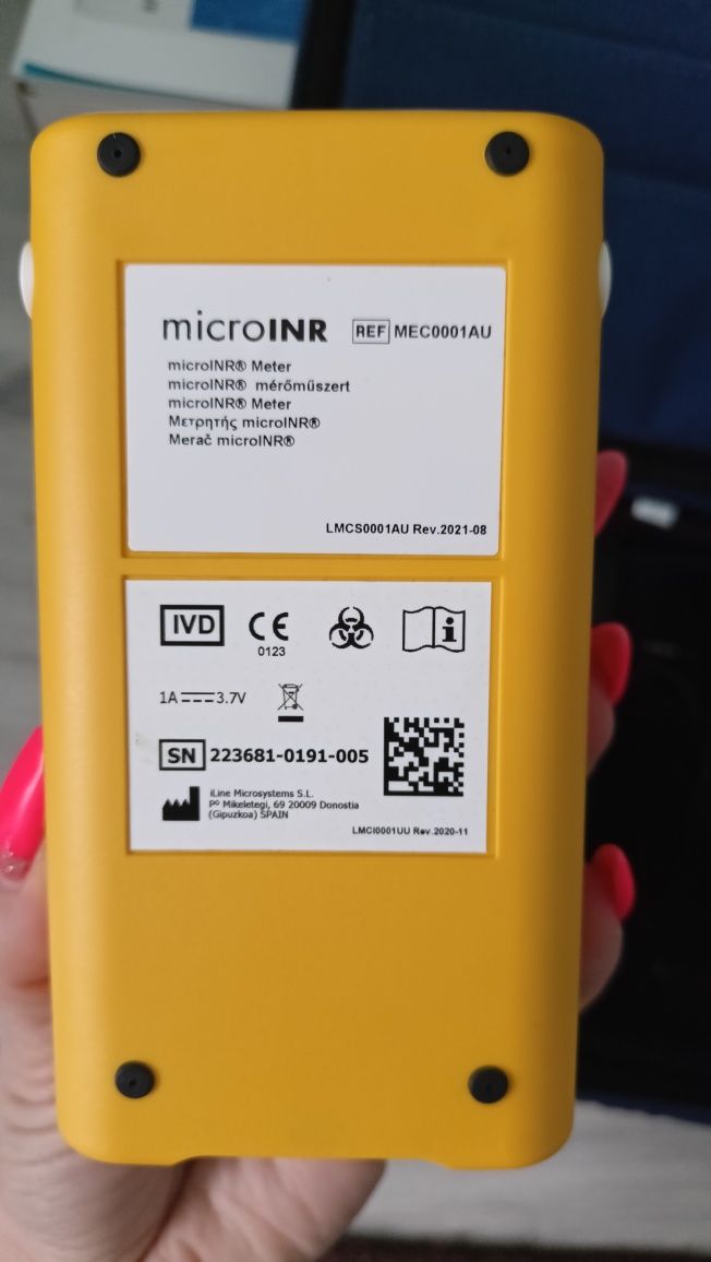 Aparat do kontroli krzepliwości krwi microINR