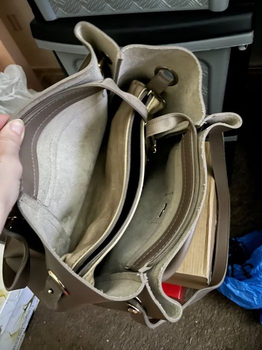 Сумка бежевая из эко кожи