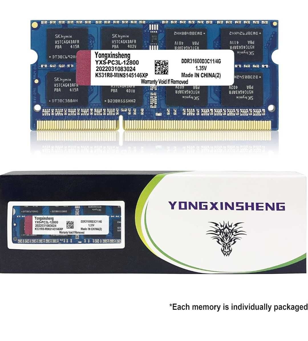 Pamięci RAM DDR3l 4GB 1600MHz PC3L-12800/PC3-12800   SODIMM 1,35V/1,5V