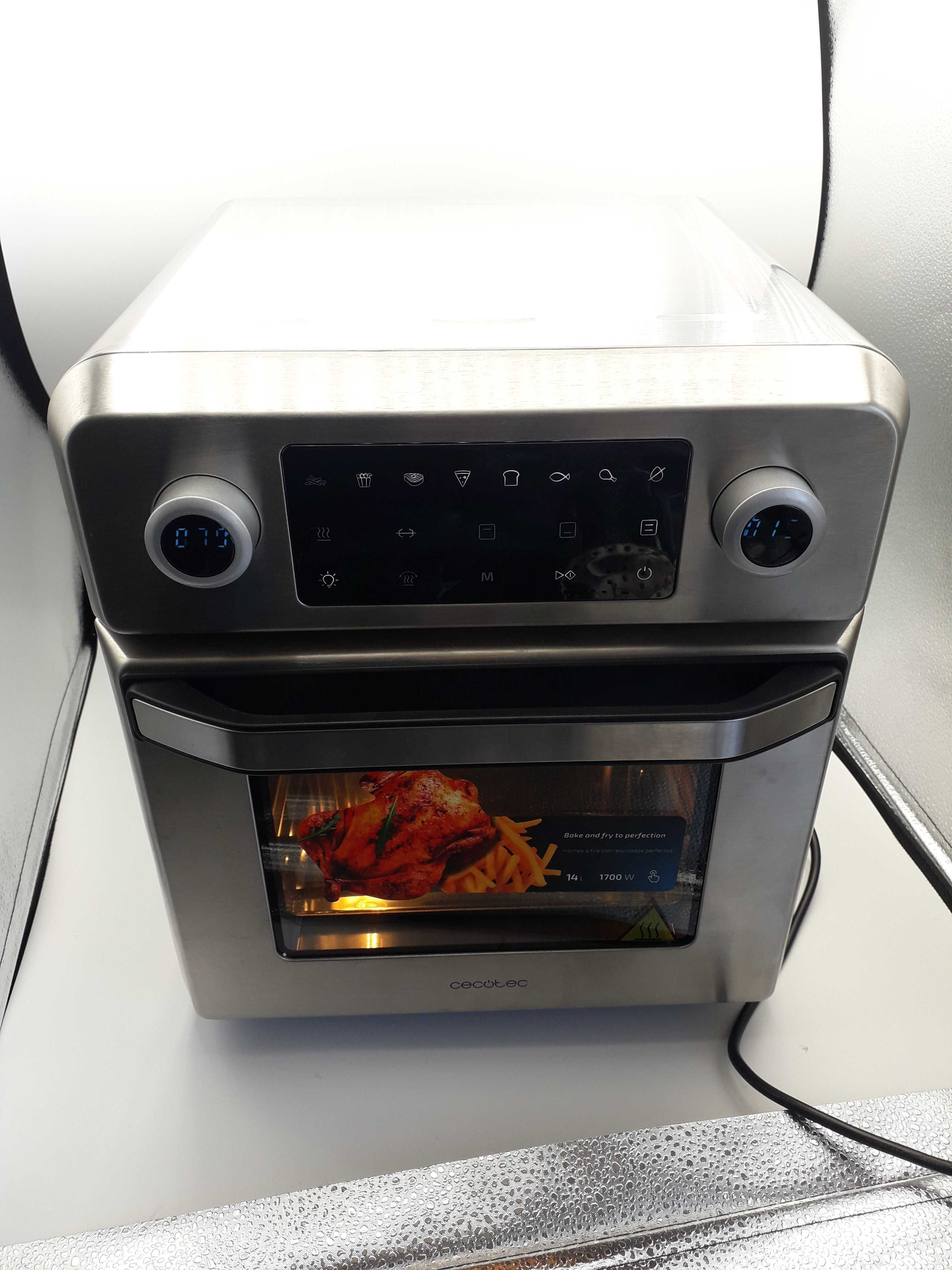 Mini Forno Cecotec Bake&Fry 1400 Touch Steel - 14L 1700W