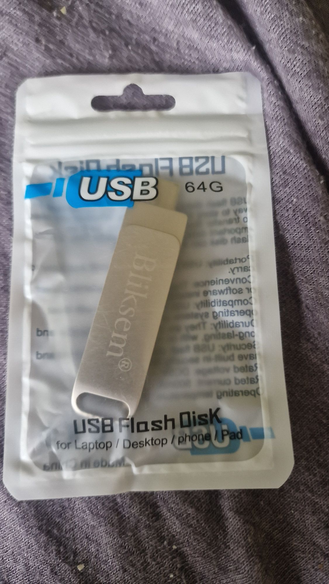 Nowy pendrive 64gb USB + typ C