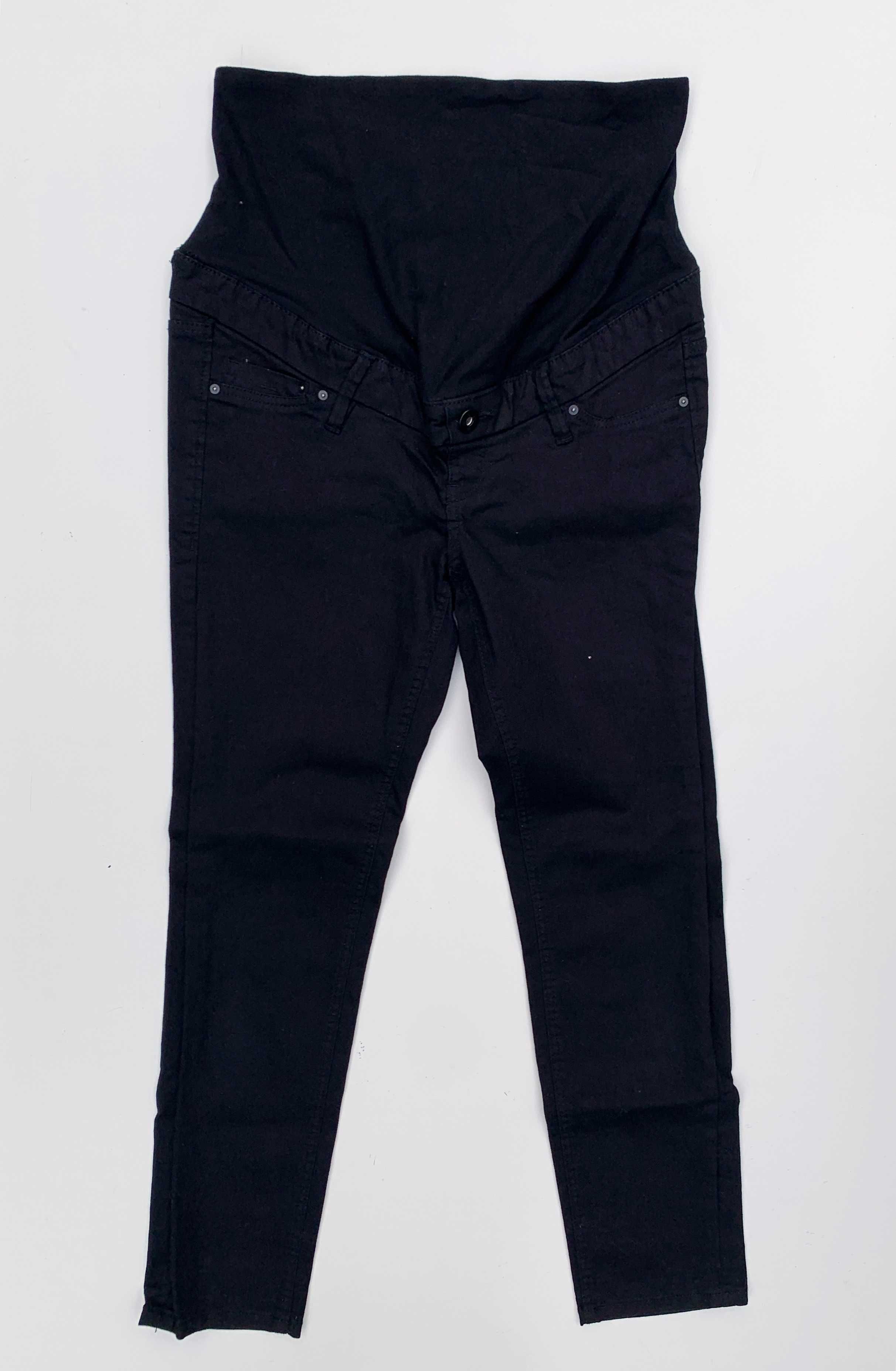 Spodnie H&M Mama Czarne XS 34 Ciążowe Rurki Ciąza