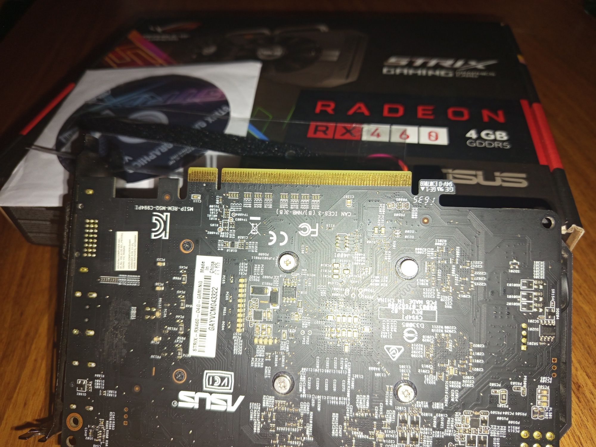 RX 460 4 gb strix gaming z pudełkiem
