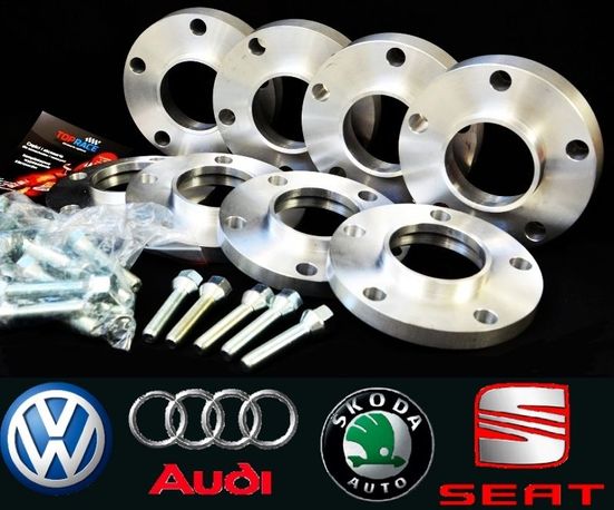 DYSTANSE 10/15/20/25/30mm+śruby DO AUDI A3,A4,A6,A8 itd - NOWE! FVAT!