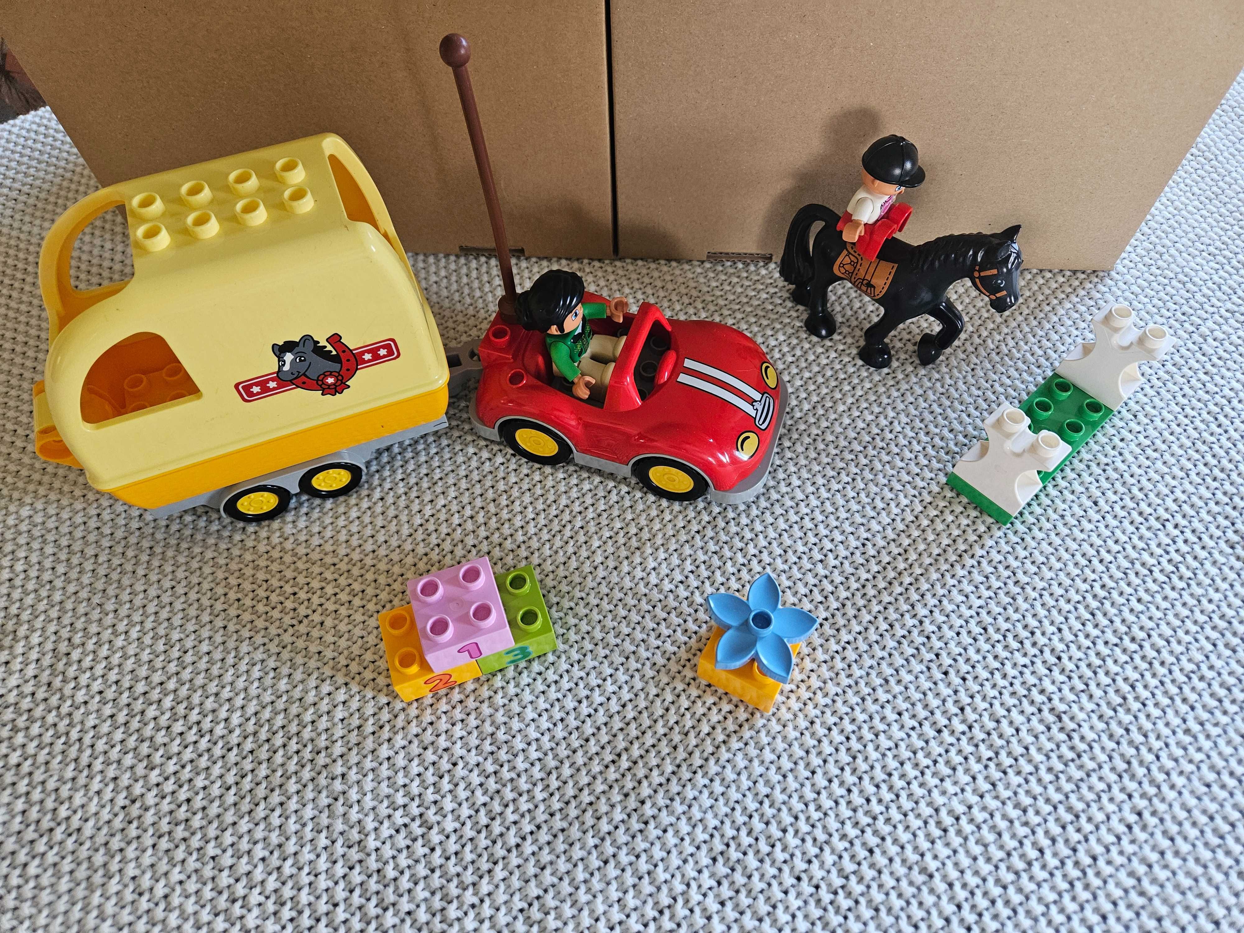 Lego DUPLO 10807 jockey koń auto przyczepa