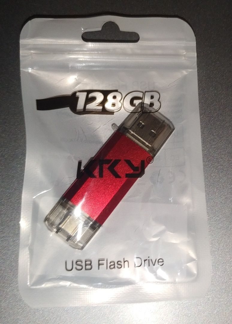 PenDrive OTG 2 em 1 USB Tipo C 128 Gb