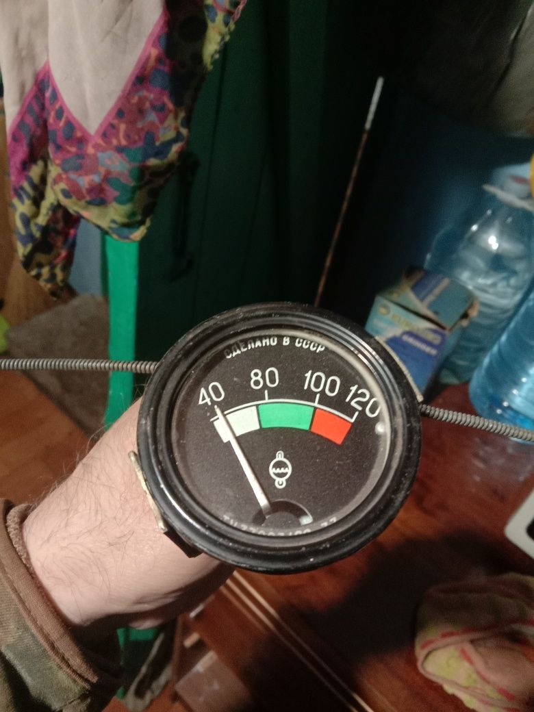 Термометр стрелочный 0-120гр.,с капиляром 1,5м.