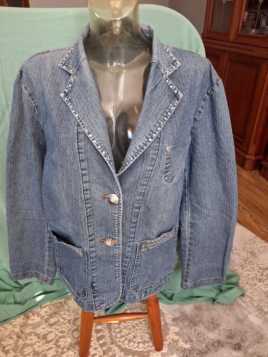 Żakiet damski jeansowy liscio
