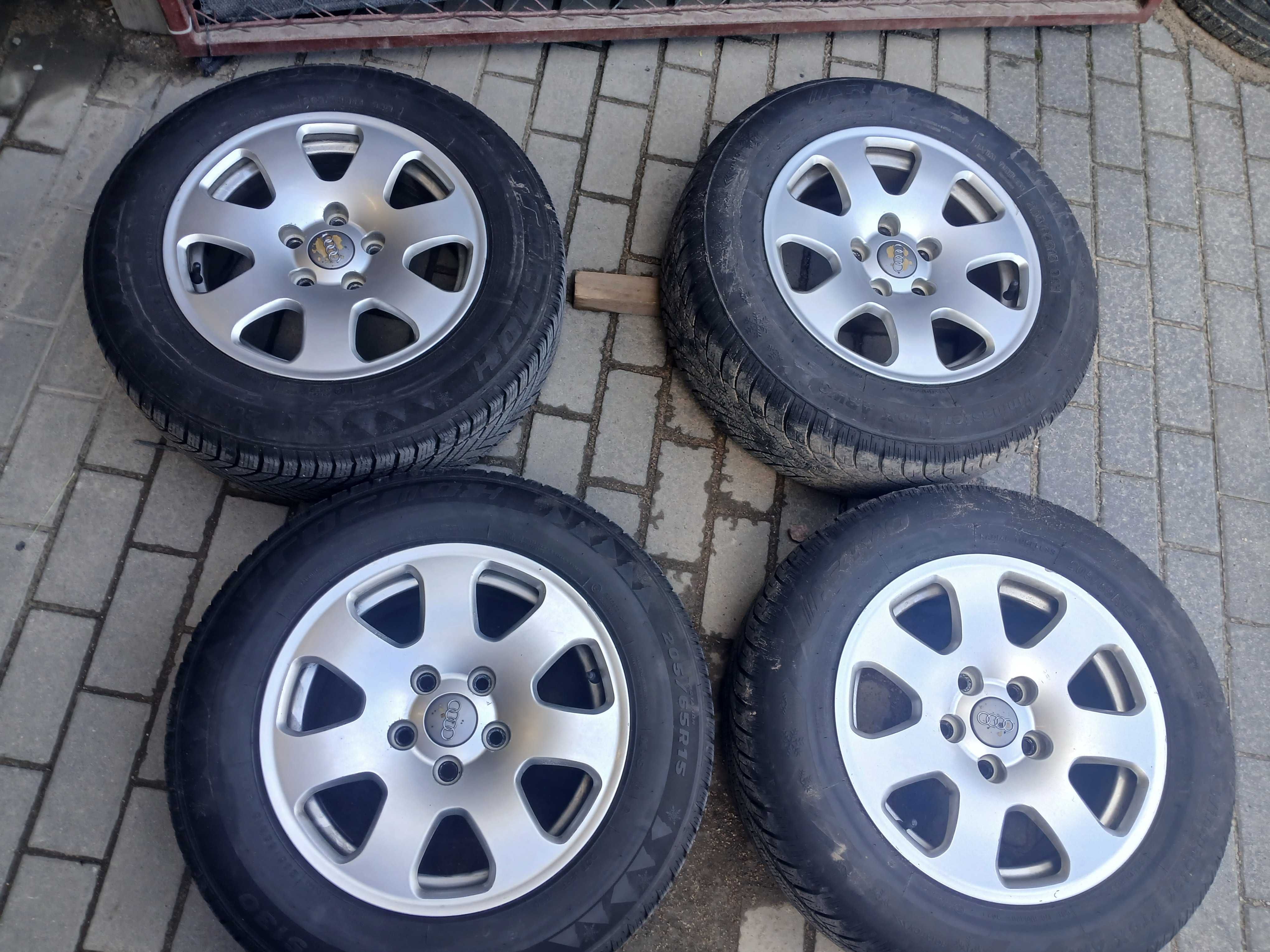 4x koła zimowe R15 5x112 Audi A3 A4 B5 B6 B7 A6 C5 Vw Skoda