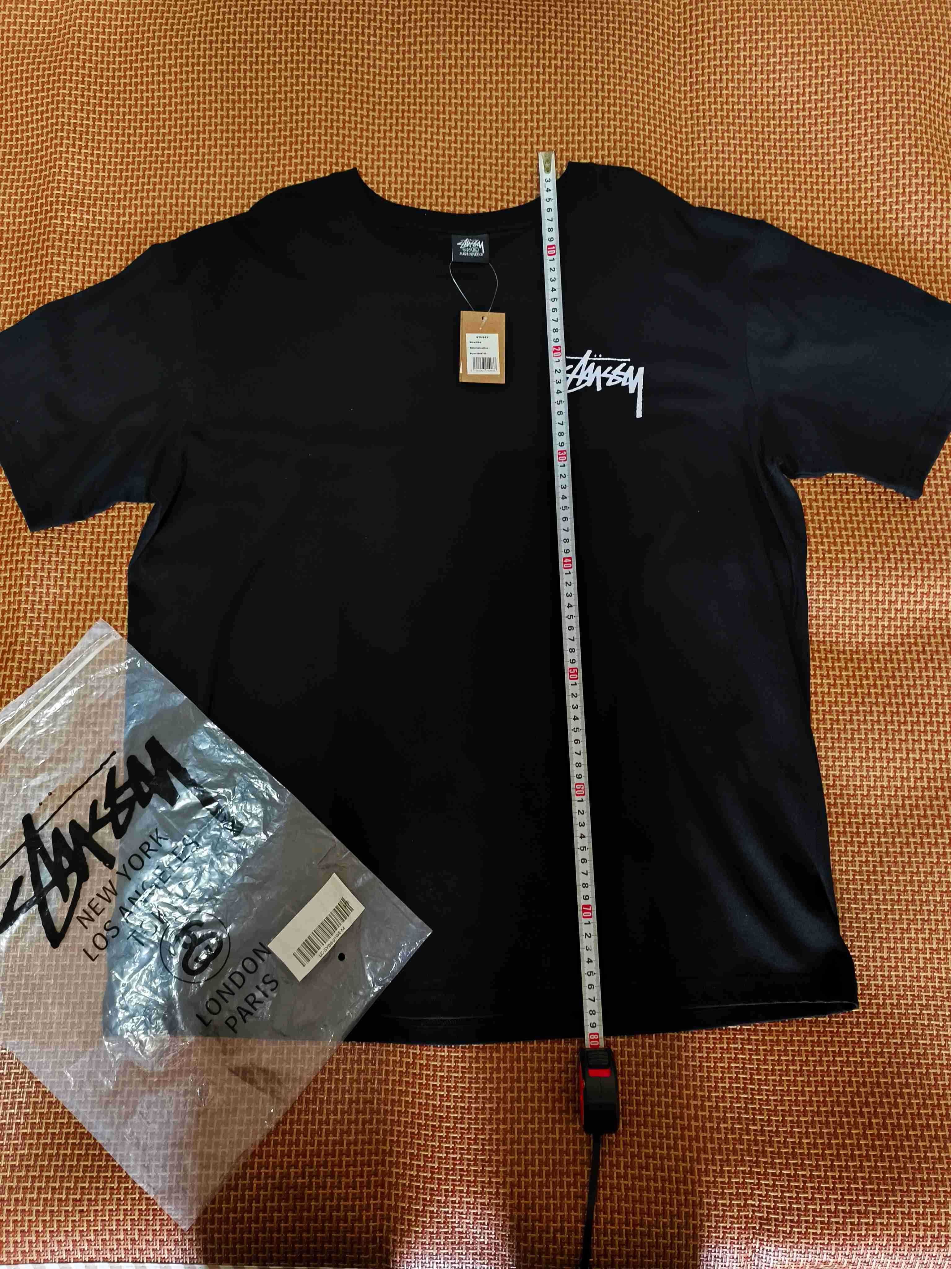 Stussy Męska Czarna Koszulka z Nadrukiem Rozmiar XL