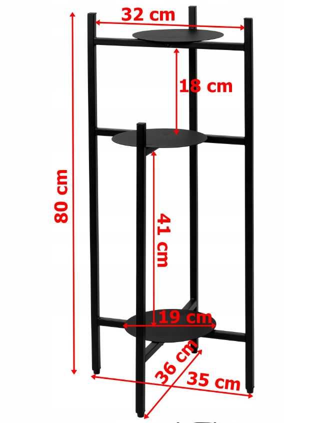 Nowoczesny Kwietnik Stojący Stojak Półki Kwiaty Loft Metal *WYPRZEDAŻ*