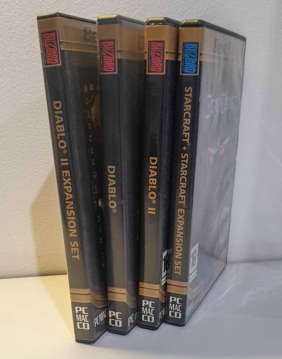 Pc Mac Blizzard Diablo Diablo 2 i Starcraft + dodatki Ang Cd Retro