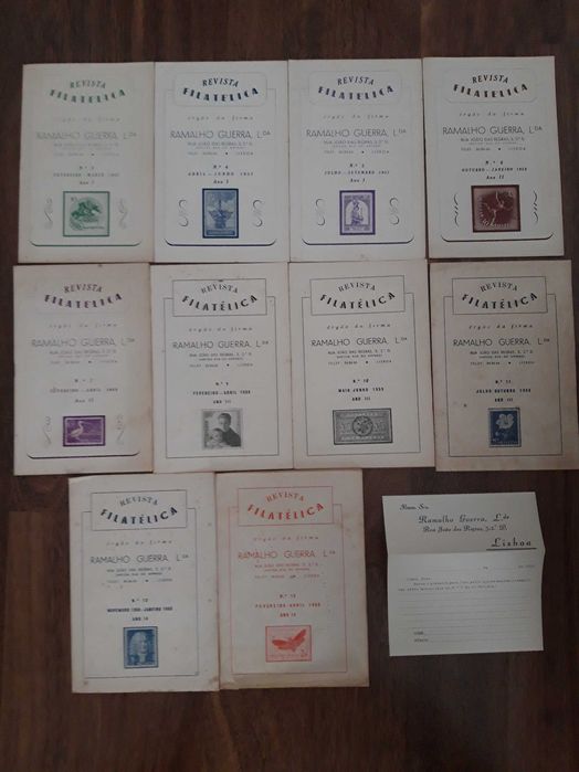 Selos Antigos - Revista Filatélica 1957-58 (Vários)