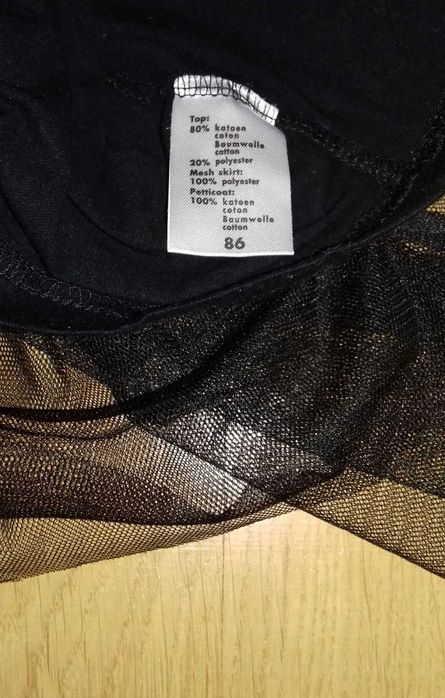 86 tiulowa czarna sukienka wizytowa świąteczna