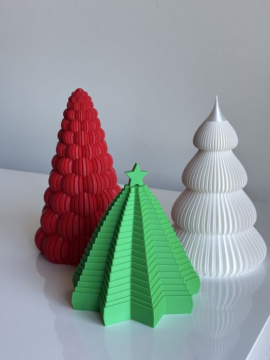 Conjunto de arvores de natal