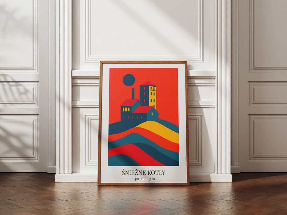 Oryginalny plakat Karkonosze Śnieżne Kotły plus pocztówka gratis