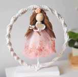 Decoração menina em macramé