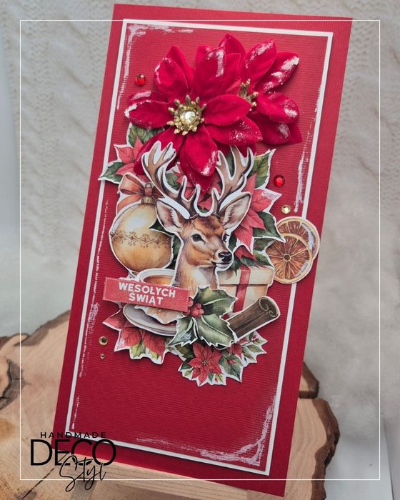 Kartka składana premium DL Boże Narodzenie z miejscem na pieniądze