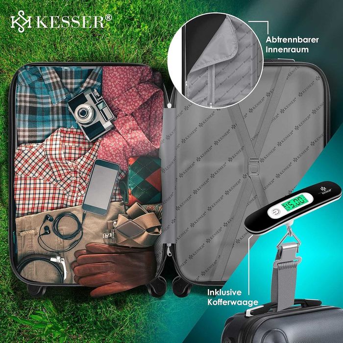 Walizka KESSER / 120L / waliza ABS / torba podróżna / bagaż !4478!