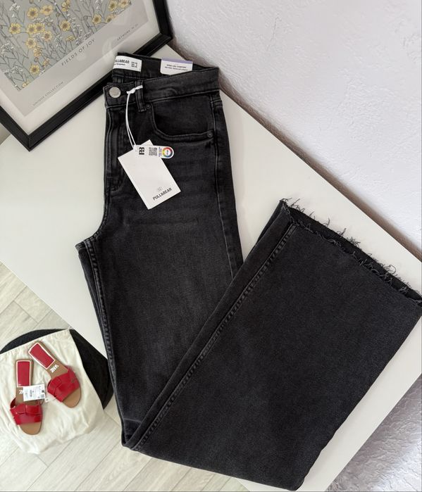 Джинси джинсы pull&bear wide leg flared