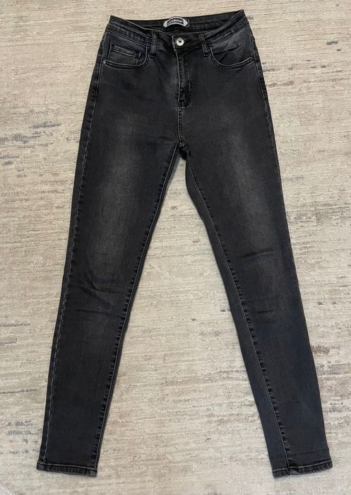 Стрейчові джинси скіні, темно-сірого кольору, розмір 36