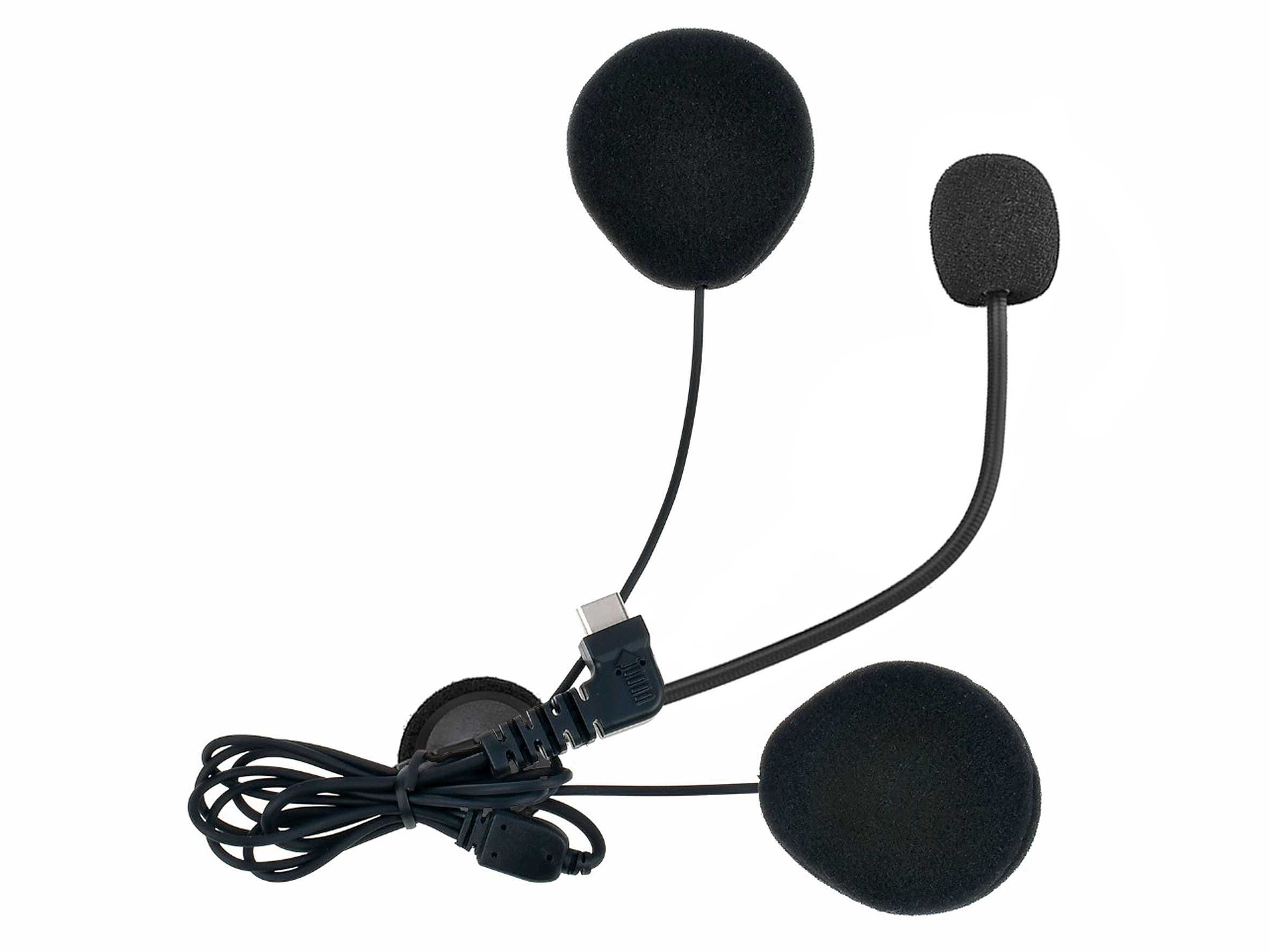 Microfone e auscultadores p/Intercomunicador BT-S1/BT-S2/BT-S3 (USB-C)