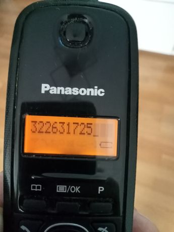 Telefon analogowy stacjonarny Panasonic na baterie paluszki Sprawny