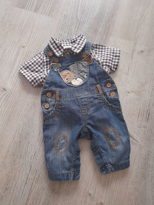Next baby komplef dla Maluszka body koszula ogrodniczki do 56cm