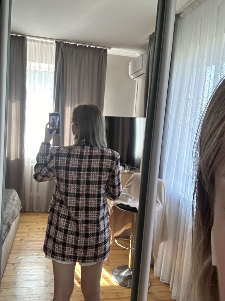 Zara Твидовий зара  жакет твідовий піджак твід