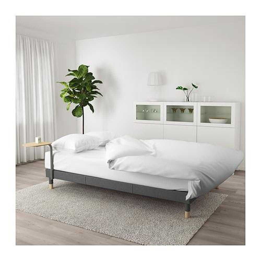Sofá cama FLOTTEBO com mesa cinza / preto