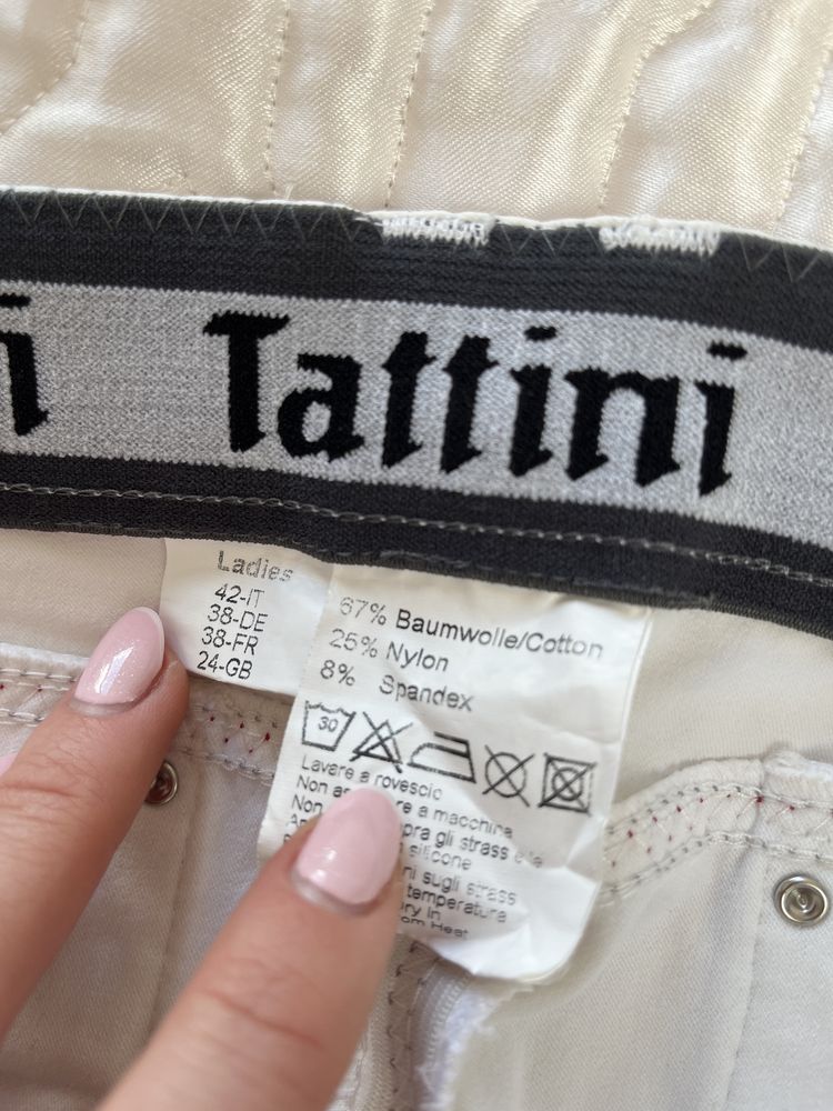 Bryczesy damskie białe Tattini Donna Betulla z silikonowym lejem 36/S