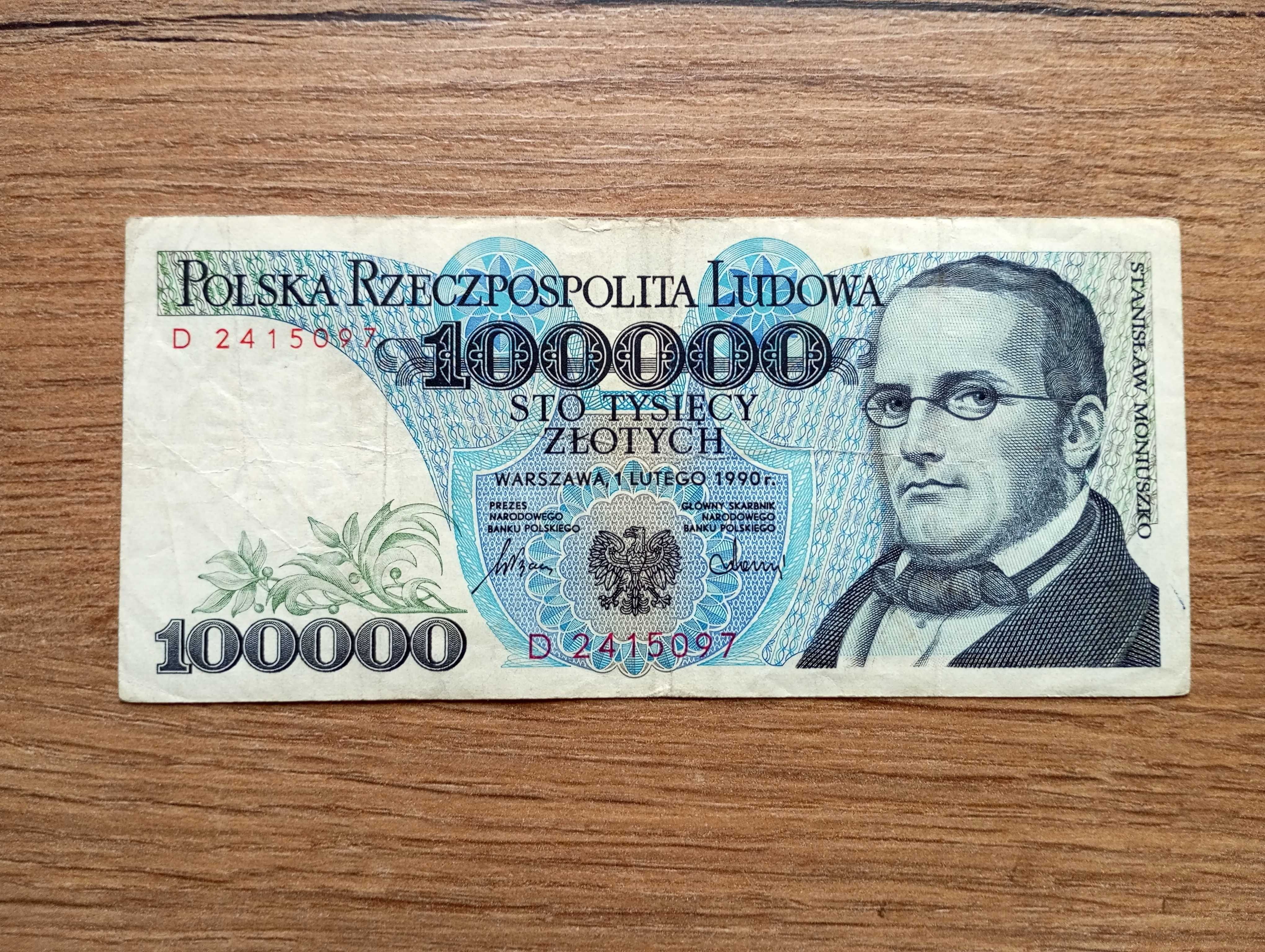 100000 zł 1990  - D -